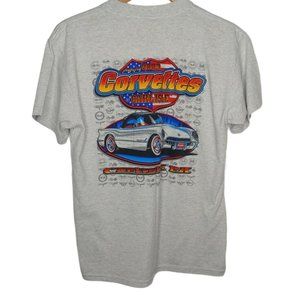 Carlisle PA Corvettes Men Large T Shirt Gray Automobile Rally 8/2003 New No Tags